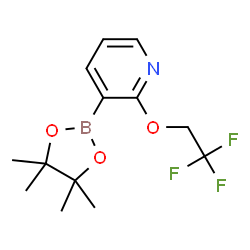 ChemSpider 2D Image | 3-(4,4,5,5-Tetramethyl-1,3,2-dioxaborolan-2-yl)-2-(2,2,2-trifluoroethoxy)pyridine | C13H17BF3NO3