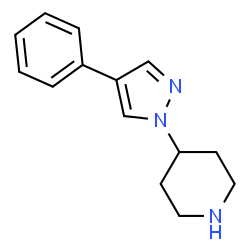 ChemSpider 2D Image | 4-(4-Phenyl-1H-pyrazol-1-yl)piperidine | C14H17N3