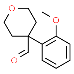 ChemSpider 2D Image | 4-(2-Methoxyphenyl)tetrahydro-2H-pyran-4-carbaldehyde | C13H16O3