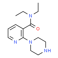 ChemSpider 2D Image | N,N-Diethyl-2-(1-piperazinyl)nicotinamide | C14H22N4O