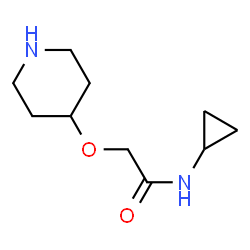 ChemSpider 2D Image | N-Cyclopropyl-2-(4-piperidinyloxy)acetamide | C10H18N2O2