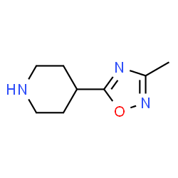 ChemSpider 2D Image | 4-(3-Methyl-1,2,4-oxadiazol-5-yl)piperidine | C8H13N3O