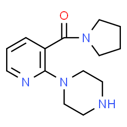 ChemSpider 2D Image | [2-(1-Piperazinyl)-3-pyridinyl](1-pyrrolidinyl)methanone | C14H20N4O