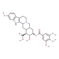 ChemSpider 2D Image | Methyl (16beta,17alpha,18beta)-11,17-dimethoxy-18-[(3,4,5-trimethoxybenzoyl)oxy]yohimban-16-carboxylate | C33H40N2O9