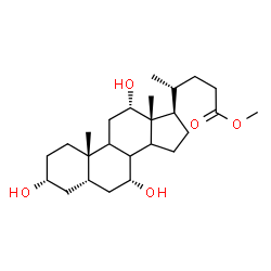 ChemSpider 2D Image | Methyl (3alpha,5beta,7alpha,8xi,9xi,12alpha,14xi)-3,7,12-trihydroxycholan-24-oate | C25H42O5