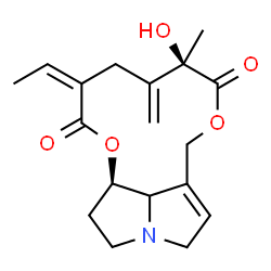 ChemSpider 2D Image | (8xi,15Z)-12-Hydroxy-13,19-didehydrosenecionan-11,16-dione | C18H23NO5