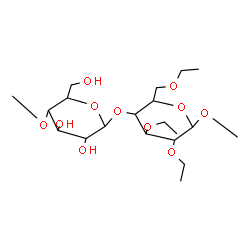 ChemSpider 2D Image | Methyl 2,3,6-tri-O-ethyl-4-O-(4-O-methylhexopyranosyl)hexopyranoside | C20H38O11