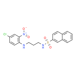ChemSpider 2D Image | N-{3-[(4-Chloro-2-nitrophenyl)amino]propyl}-2-naphthalenesulfonamide | C19H18ClN3O4S
