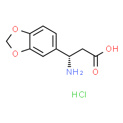 ChemSpider 2D Image | (3S)-3-Amino-3-(1,3-benzodioxol-5-yl)propanoic acid hydrochloride (1:1) | C10H12ClNO4