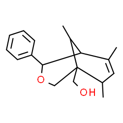 ChemSpider 2D Image | (6,8,9-Trimethyl-4-phenyl-3-oxabicyclo[3.3.1]non-6-en-1-yl)methanol | C18H24O2