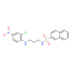 ChemSpider 2D Image | N-{3-[(2-Chloro-4-nitrophenyl)amino]propyl}-2-naphthalenesulfonamide | C19H18ClN3O4S