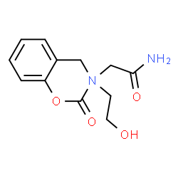 ChemSpider 2D Image | 2-[9-(2-hydroxyethyl)-8-oxo-7-oxa-9$l^{5}-azabicyclo[4.4.0]deca-1,3,5-trien-9-yl]acetamide | C12H15N2O4