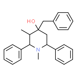 ChemSpider 2D Image | 4-Benzyl-1,3-dimethyl-2,6-diphenyl-4-piperidinol | C26H29NO