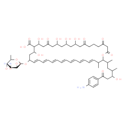 ChemSpider 2D Image | (23E,25E,27E,29E,31E,33E,35E)-22-[(3-Amino-3,6-dideoxy-D-mannopyranosyl)oxy]-38-[7-(4-aminophenyl)-5-hydroxy-4-methyl-7-oxo-2-heptanyl]-10,12,14,18,20-pentahydroxy-37-methyl-2,4,8,16-tetraoxooxacycloo
ctatriaconta-23,25,27,29,31,33,35-heptaene-19-carboxylic acid | C59H84N2O18