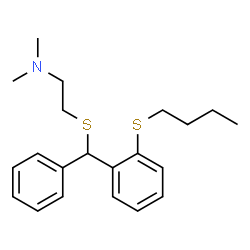 ChemSpider 2D Image | 2-({[2-(Butylsulfanyl)phenyl](phenyl)methyl}sulfanyl)-N,N-dimethylethanamine | C21H29NS2