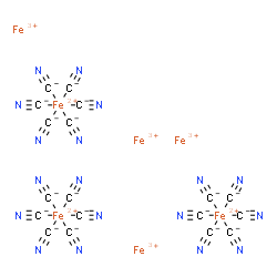 ChemSpider 2D Image | Iron(3+) hexakis(cyano-kappaC)ferrate(4-) (4:3) | C18Fe7N18