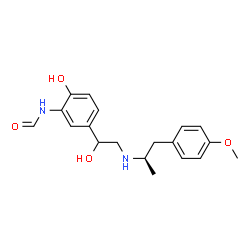 ChemSpider 2D Image | N-[2-Hydroxy-5-(1-hydroxy-2-{[(2R)-1-(4-methoxyphenyl)-2-propanyl]amino}ethyl)phenyl]formamide | C19H24N2O4