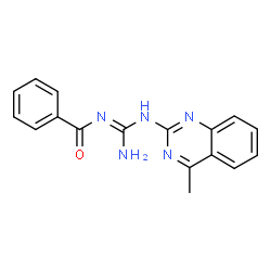 ChemSpider 2D Image | N-{(E)-Amino[(4-methyl-2-quinazolinyl)amino]methylene}benzamide | C17H15N5O