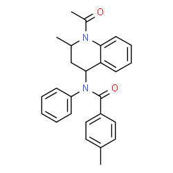 ChemSpider 2D Image | N-(1-Acetyl-2-methyl-1,2,3,4-tetrahydro-4-quinolinyl)-4-methyl-N-phenylbenzamide | C26H26N2O2