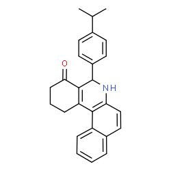 ChemSpider 2D Image | 5-(4-Isopropylphenyl)-2,3,5,6-tetrahydrobenzo[a]phenanthridin-4(1H)-one | C26H25NO