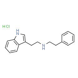 ChemSpider 2D Image | 2-(1H-Indol-3-yl)-N-(2-phenylethyl)ethanamine hydrochloride (1:1) | C18H21ClN2