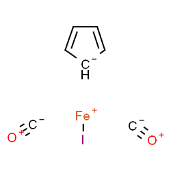 ChemSpider 2D Image | Iodoiron(1+) 2,4-cyclopentadienide carbon monooxide (1:1:2) | C7H5FeIO2