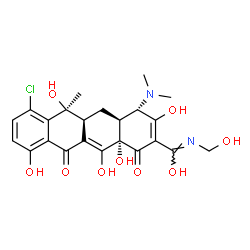 ChemSpider 2D Image | Clomocycline | C23H25ClN2O9