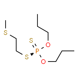 ChemSpider 2D Image | S-[2-(Methylsulfanyl)ethyl] O,O-dipropyl phosphorodithioate | C9H21O2PS3
