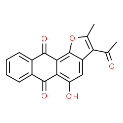 ChemSpider 2D Image | 3-Acetyl-5-hydroxy-2-methylanthra[1,2-b]furan-6,11-dione | C19H12O5