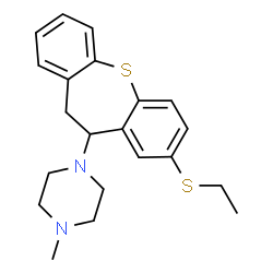 ChemSpider 2D Image | 1-[8-(Ethylsulfanyl)-10,11-dihydrodibenzo[b,f]thiepin-10-yl]-4-methylpiperazine | C21H26N2S2