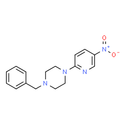 ChemSpider 2D Image | 1-Benzyl-4-(5-nitro-2-pyridinyl)piperazine | C16H18N4O2