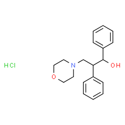 ChemSpider 2D Image | 3-(4-Morpholinyl)-1,2-diphenyl-1-propanol hydrochloride (1:1) | C19H24ClNO2