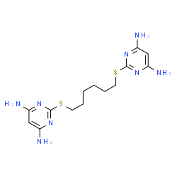 ChemSpider 2D Image | 2,2'-(1,6-Hexanediyldisulfanediyl)di(4,6-pyrimidinediamine) | C14H22N8S2