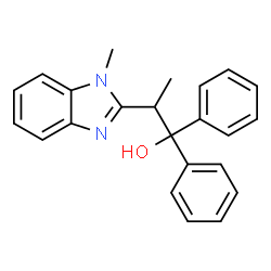 ChemSpider 2D Image | 2-(1-Methyl-1H-benzimidazol-2-yl)-1,1-diphenyl-1-propanol | C23H22N2O