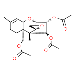 ChemSpider 2D Image | (4beta,11xi)-12,13-Epoxytrichothec-9-ene-3,4,15-triyl triacetate | C21H28O8
