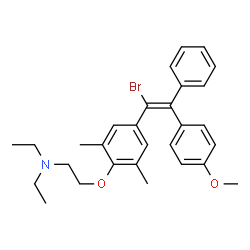 ChemSpider 2D Image | 2-{4-[(E)-1-Bromo-2-(4-methoxyphenyl)-2-phenylvinyl]-2,6-dimethylphenoxy}-N,N-diethylethanamine | C29H34BrNO2