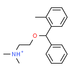 ChemSpider 2D Image | N,N-Dimethyl-2-[(2-methylphenyl)(phenyl)methoxy]ethanaminium | C18H24NO