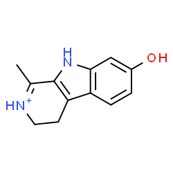 ChemSpider 2D Image | 7-Hydroxy-1-methyl-4,9-dihydro-3H-beta-carbolin-2-ium | C12H13N2O