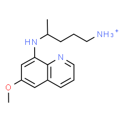 ChemSpider 2D Image | 4-[(6-Methoxy-8-quinolinyl)amino]-1-pentanaminium | C15H22N3O