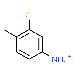 ChemSpider 2D Image | 3-Chloro-4-methylanilinium | C7H9ClN