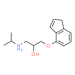 ChemSpider 2D Image | 2-Hydroxy-3-(1H-inden-4-yloxy)-N-isopropyl-1-propanaminium | C15H22NO2