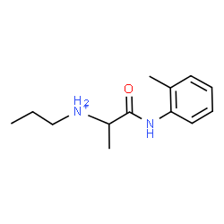 ChemSpider 2D Image | N-{1-[(2-Methylphenyl)amino]-1-oxo-2-propanyl}-1-propanaminium | C13H21N2O