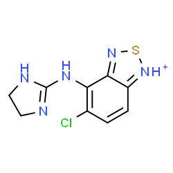 ChemSpider 2D Image | 5-Chloro-4-(4,5-dihydro-1H-imidazol-2-ylamino)-2,1,3-benzothiadiazol-1-ium | C9H9ClN5S