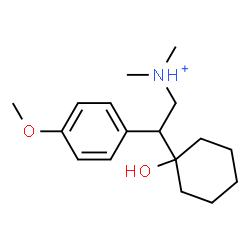 ChemSpider 2D Image | 2-(1-Hydroxycyclohexyl)-2-(4-methoxyphenyl)-N,N-dimethylethanaminium | C17H28NO2