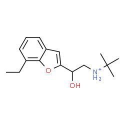ChemSpider 2D Image | N-[2-(7-Ethyl-1-benzofuran-2-yl)-2-hydroxyethyl]-2-methyl-2-propanaminium | C16H24NO2