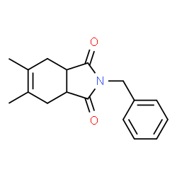 ChemSpider 2D Image | 2-Benzyl-5,6-dimethyl-3a,4,7,7a-tetrahydro-isoindole-1,3-dione | C17H19NO2