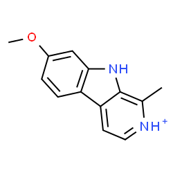 ChemSpider 2D Image | 7-Methoxy-1-methyl-9H-beta-carbolin-2-ium | C13H13N2O
