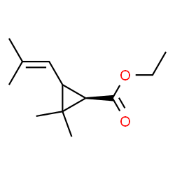 ChemSpider 2D Image | Ethyl (1R)-2,2-dimethyl-3-(2-methyl-1-propen-1-yl)cyclopropanecarboxylate | C12H20O2