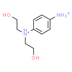 ChemSpider 2D Image | N,N-Bis(2-hydroxyethyl)-1,4-benzenediaminium | C10H18N2O2