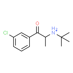 ChemSpider 2D Image | 1-(3-Chlorophenyl)-N-(2-methyl-2-propanyl)-1-oxo-2-propanaminium | C13H19ClNO